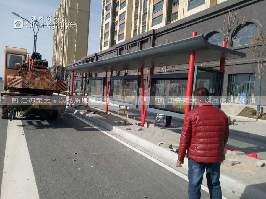 廣東候車亭安裝圖一